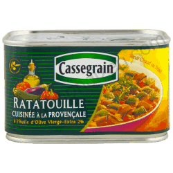 Cassegrain : ratatouille à la provençale : A l'huile d'olive vierge-extra : 375g	