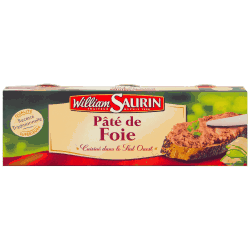 William Saurin : pâté de foie recette traditionnelle : qualité supérieure : 3 x 78g	