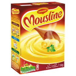 Mousline : Purée nature  : Purées natures : 8 sachets de 4 assiettes