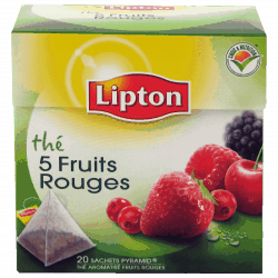 Lipton : the 5 fruits rouges : flavoured tea : 20 bags