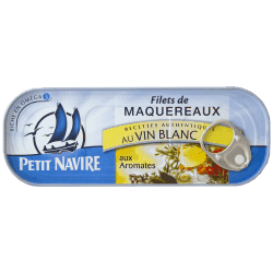 Petit Navire : maquereaux au vin blanc et aromates : recette authentique : 175g	